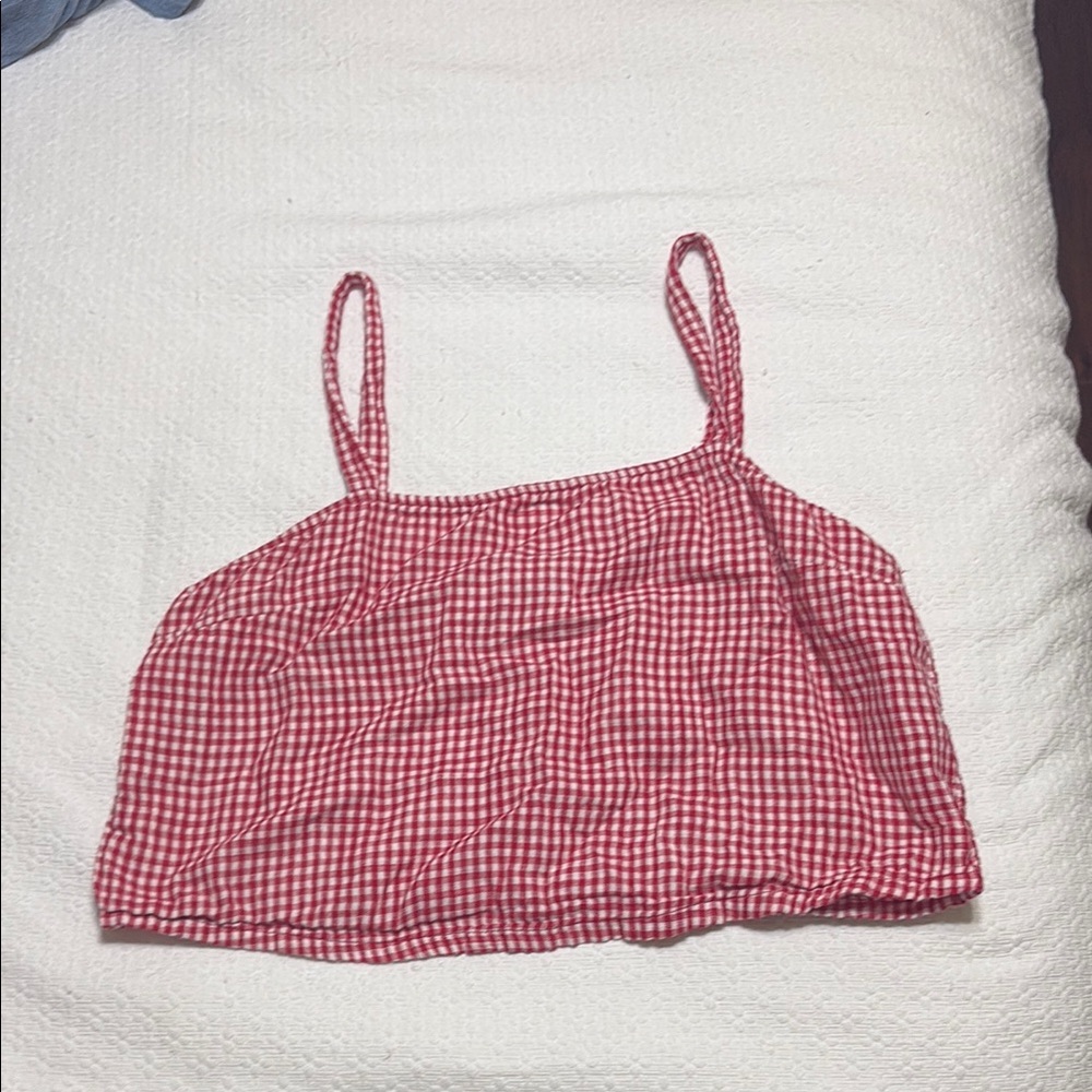 Ten Sixty Sherman Red Cropped Camisole Sleeveless Tank Top